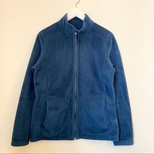 UNIQLO Reversible Fuzzy Fleece Zipper Sweater Blue
